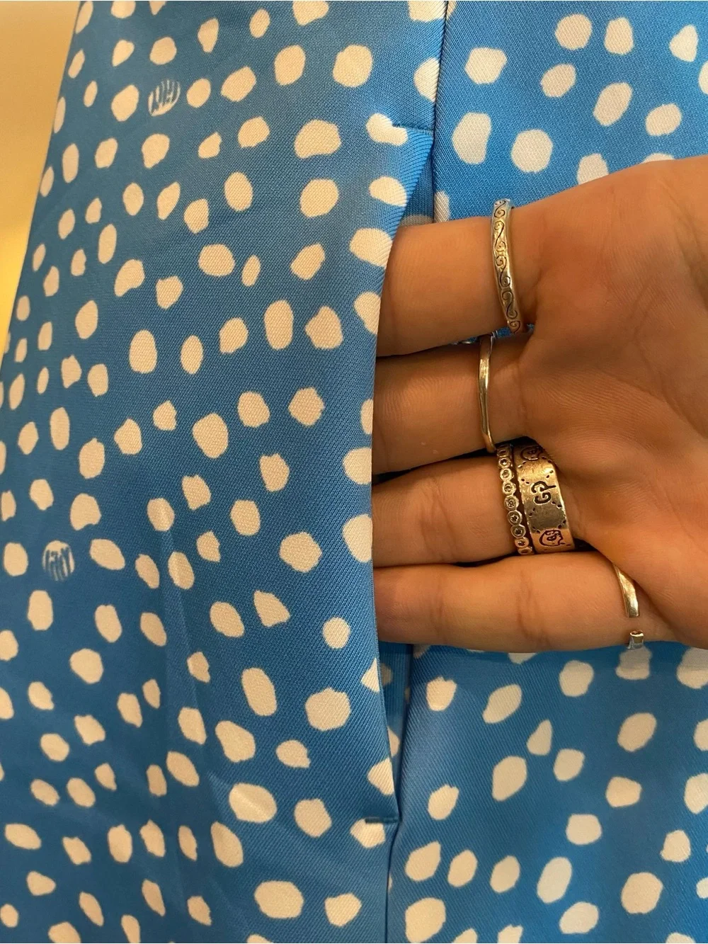 Lilly Pulitzer Blue and White Polka Dot Circle Skirt Girls 16 Thelma Zanzibar